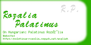 rozalia palatinus business card